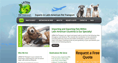 Desktop Screenshot of latampettransport.com